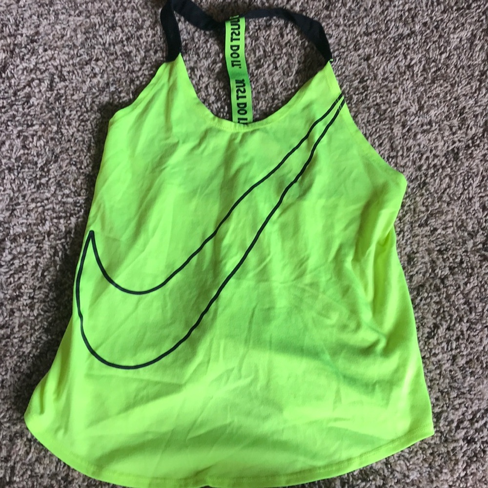 Nike neon yellow tank